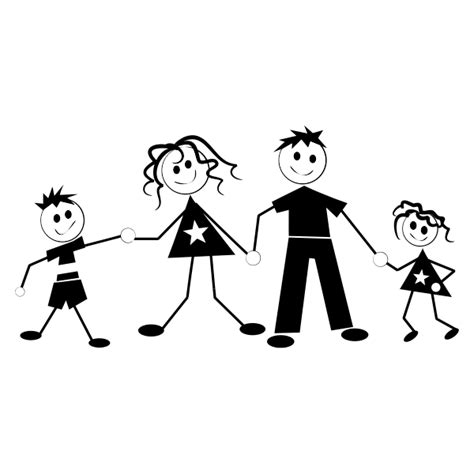 Stick Figure Family Vector Image | Free SVG