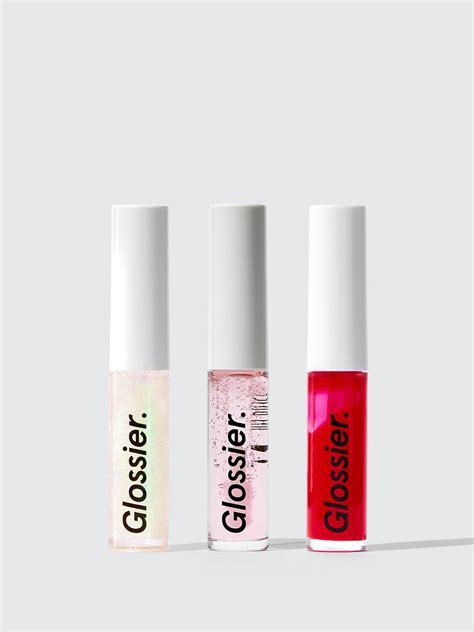 Lip Gloss Trio – Glossier in 2020 | Glossy makeup, Glossier lip gloss, Lip gloss