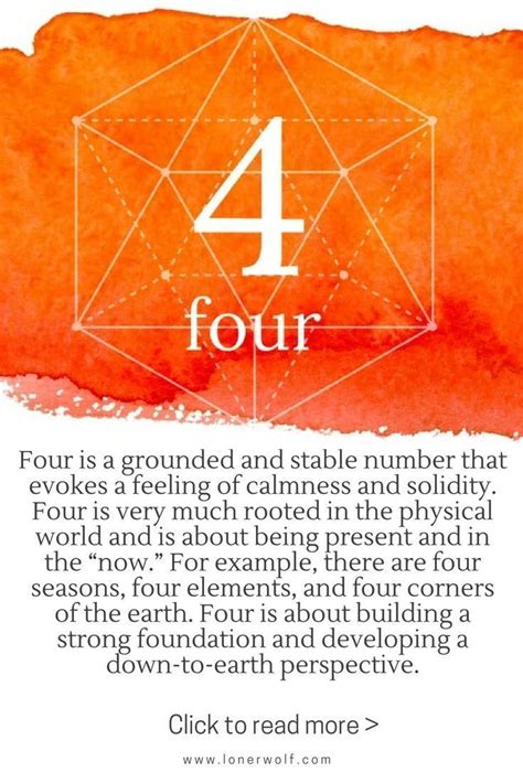 The mystical meaning of number 4: stability, earthly, logic / numerology | Numerology life path ...