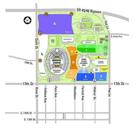 White Lot Parking Map | Indiana University Auditorium