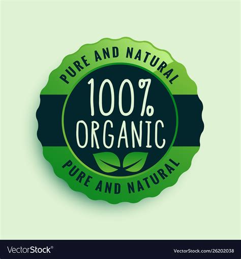 100 organic food certified label design Royalty Free Vector