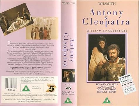 Antony and Cleopatra [VHS][1974] : Janet Suzman, Richard Johnson, Rosemary McHale, Mavis Taylor ...