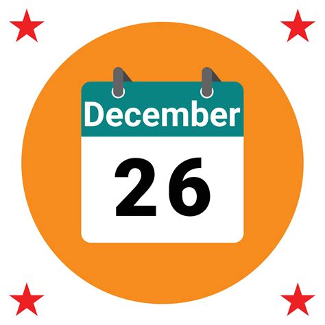 December 26 Daily Calendar Icon 25733873 Vector Art at Vecteezy