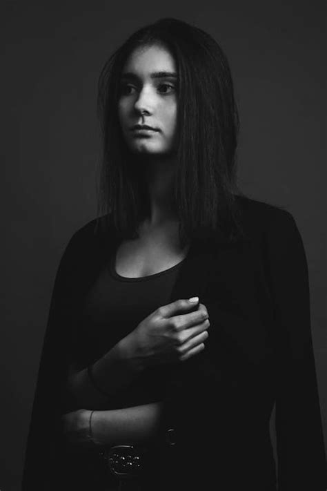Grayscale Photo of Woman · Free Stock Photo