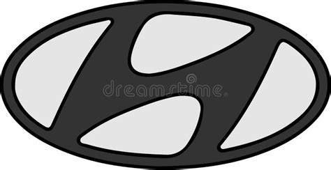 Abstract Hyundai Logo Design on White Editorial Stock Photo ...