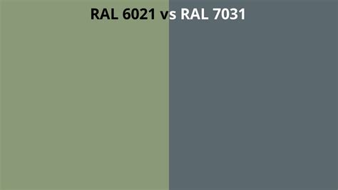 RAL 6021 vs 7031 | RAL colour chart UK