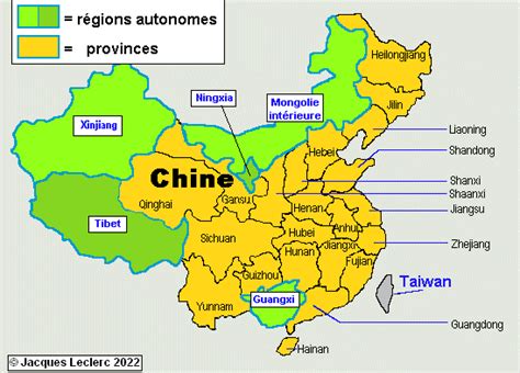 Chine: régions autonomes