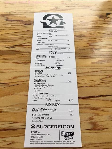 Online Menu of BurgerFi Restaurant, Auburn, Alabama, 36830 - Zmenu