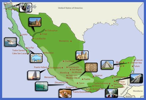 Mexico City Map Tourist Attractions - ToursMaps.com