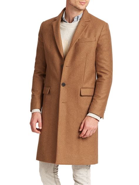 Lyst - Ami Wool-blend Overcoat in Natural for Men