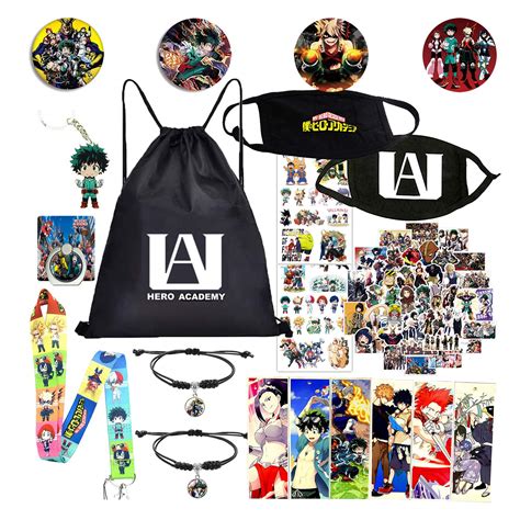 Buy My Hero Academia Merch Anime Merch Set Including My Hero Academia Face Drawstring Bag ...