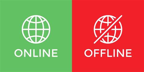 Online and offline internet icon vector. On and off network symbol concept 24072214 Vector Art ...