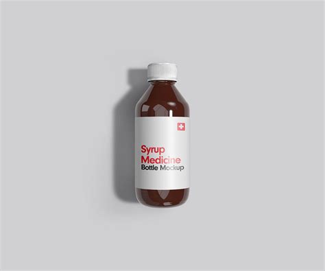 Syrup bottle mockup - Pixcrafter