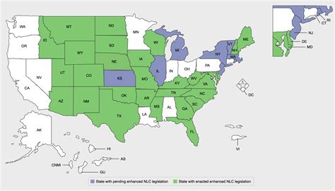 Nursing Compact States Map