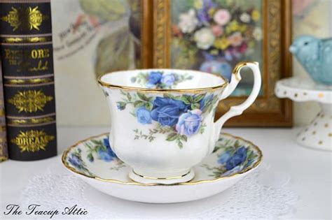 Royal Albert Moonlight Rose Teacup And Saucer Set English Royal Albert ...