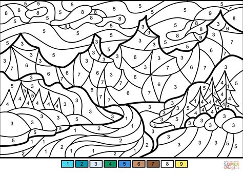 Printable Landscape Paint By Numbers