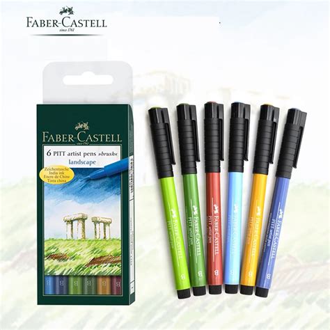 Faber Castell Pitt Artist Color Brush Brush Pen Art Markers Wallet Set ...