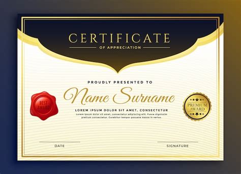 Free Vector | Professional diploma certificate template design