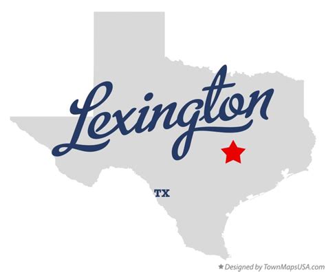 Map of Lexington, TX, Texas