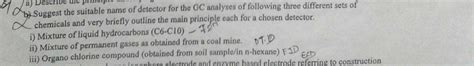 Solved b) Suggest the suitable name of detector for the GC | Chegg.com