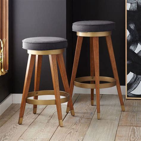 Mid-Century Swivel Bar + Counter Stool | Modern counter stools, Mid ...