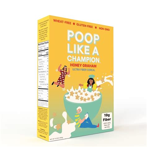 Amazon.com : Poop Like a Champion High Fiber Cereal - Honey Graham ...