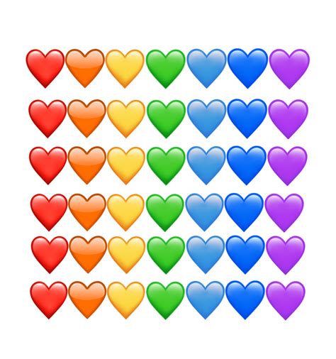 Rainbow Heart Emoji PNG