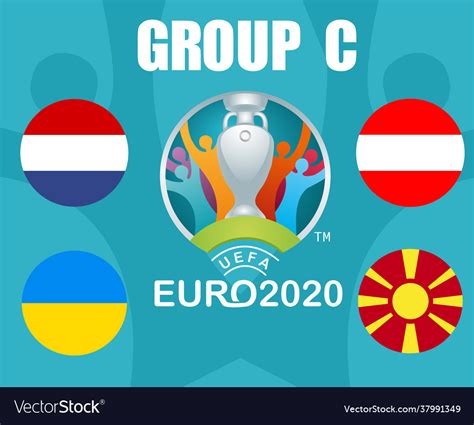 Euro 2020 teams group c Royalty Free Vector Image