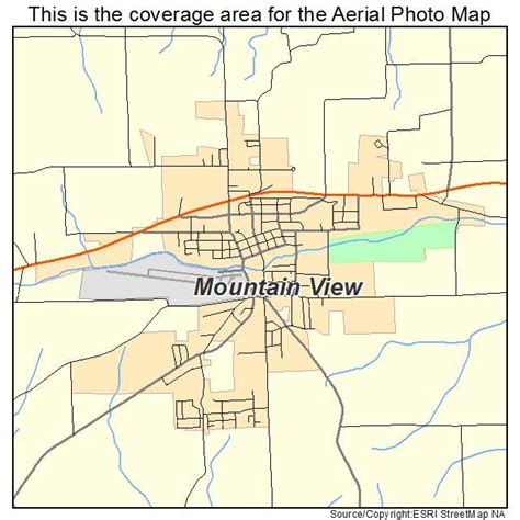 Aerial Photography Map of Mountain View, MO Missouri