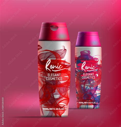 Cosmetics Bottle label, Package template design, Label design, cosmetic ...