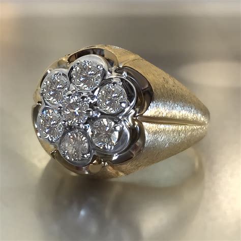 Mens Estate Gypsy Style Diamond Cluster Ring, 1ctw ($995)