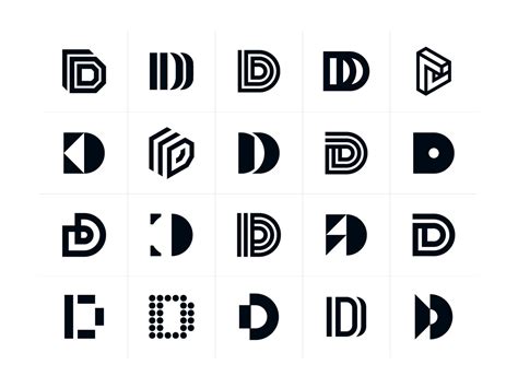D Monograms | Font design logo, Text logo design, Letter logo design