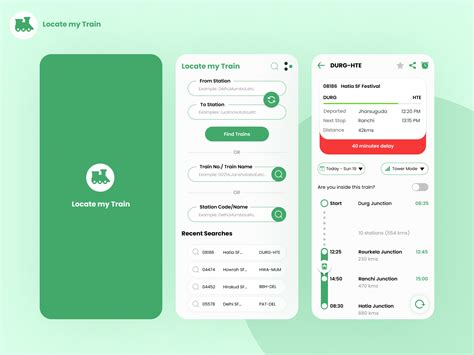 Locate my Train App by Tanmay Vatsa on Dribbble