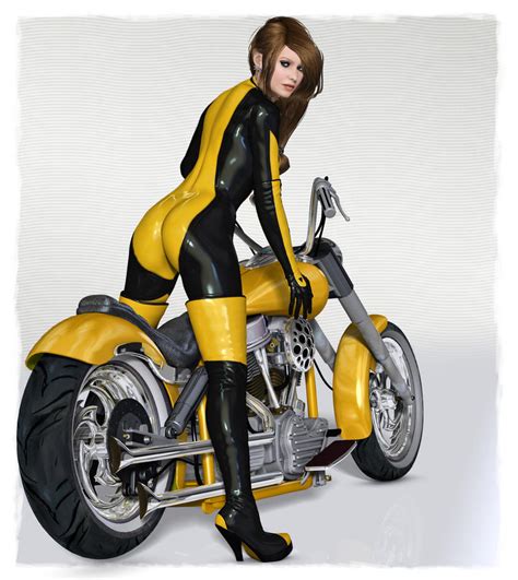 Hot Bike Girl by Roy3D on DeviantArt