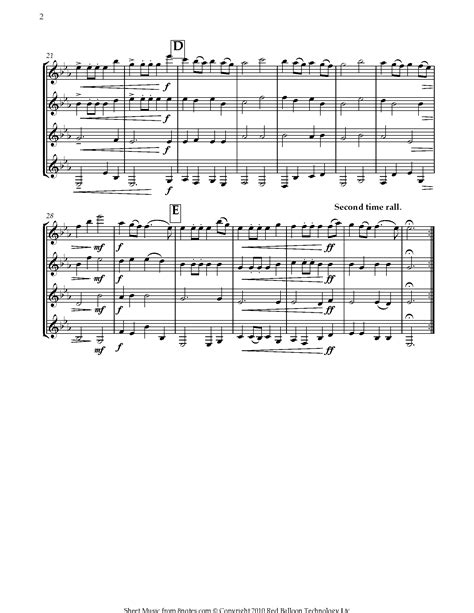 Handel - March from Occasional Oratorio Sheet music for Clarinet Quartet - 8notes.com