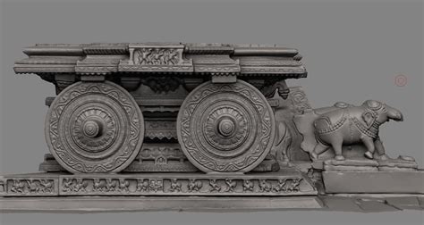 Stone Chariot Hampi replica 3D model 3D printable | CGTrader