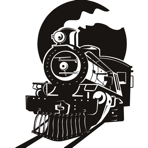 Images For > Steam Locomotive Silhouette | Train art, Train illustration, Train drawing