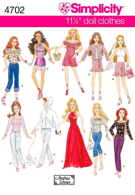 Printable Barbie Clothes Patterns – Free Patterns