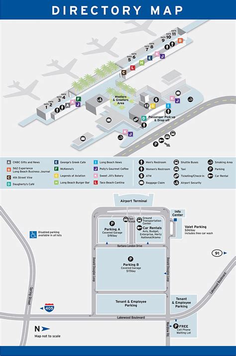 Long Beach Airport Terminal Map - Draw A Topographic Map