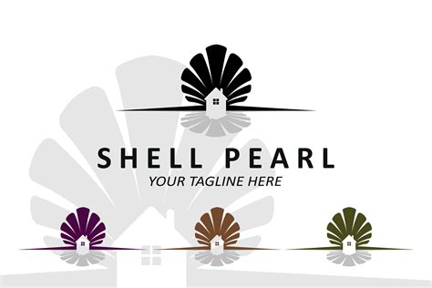 Shell Logo Background Set Design Graphic by AR Graphic · Creative Fabrica