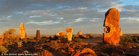 Sculpture Symposium Panorama at Sunset Image | Fine Art Landscape ...