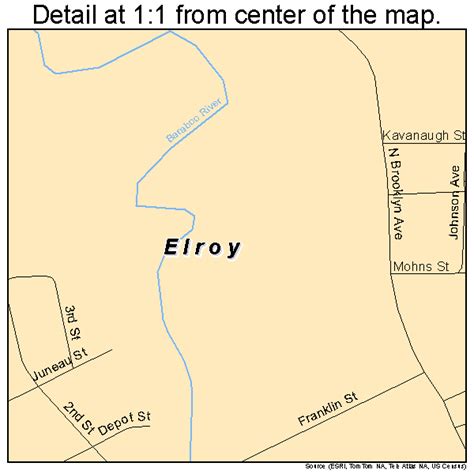 Elroy Wisconsin Street Map 5523800