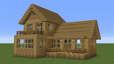 Minecraft - How to build a small oak house - YouTube