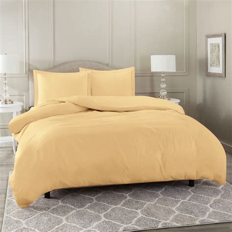 Duvet Cover Set Soft Brushed Comforter Cover W/Pillow Sham, Camel ...