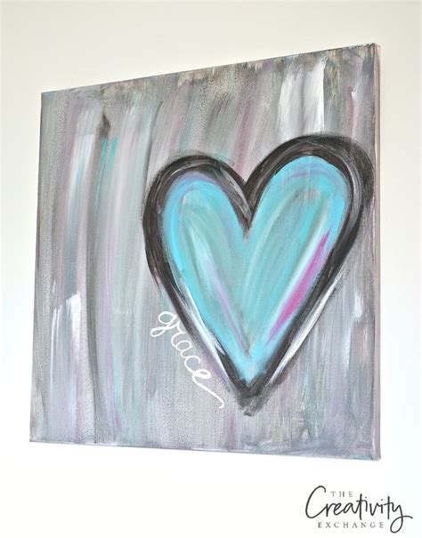 DIY Abstract Heart Painting and a Fun Paint Party