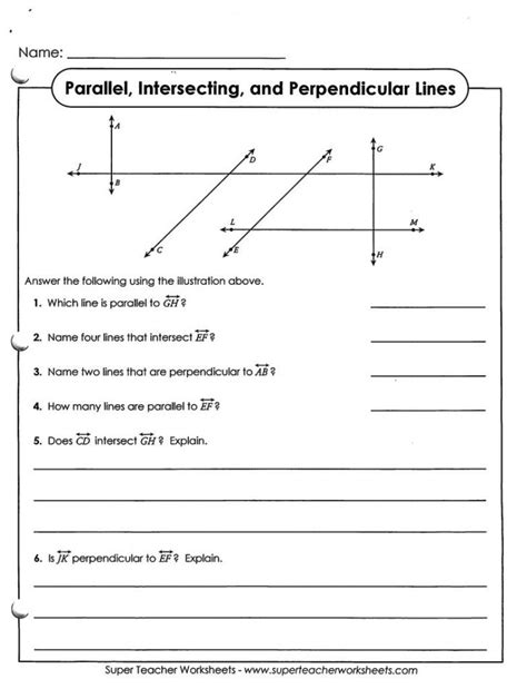 Parallel Perpendicular And Intersecting Lines Worksheet Answers — db-excel.com