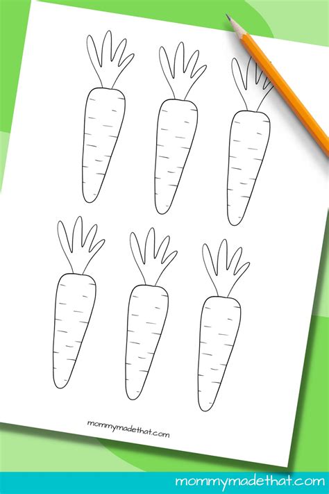 Carrot Templates (Free Printable Outlines)