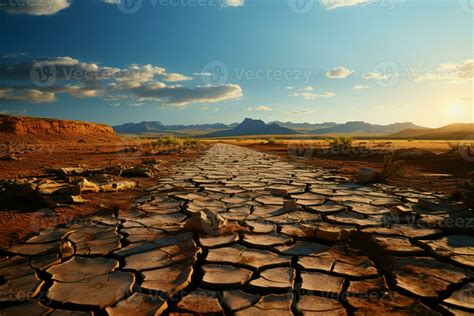 Desolation revealed Cracked earth in desert unveils climate changes ...