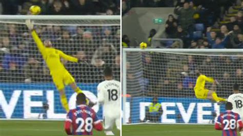 Watch David De Gea make 'best ever save' as Man Utd goalkeeper incredibly tips Edouard shot onto ...