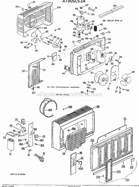 Ge Window Air Conditioner Parts Diagram : GE AHE08AXL1 room air ...